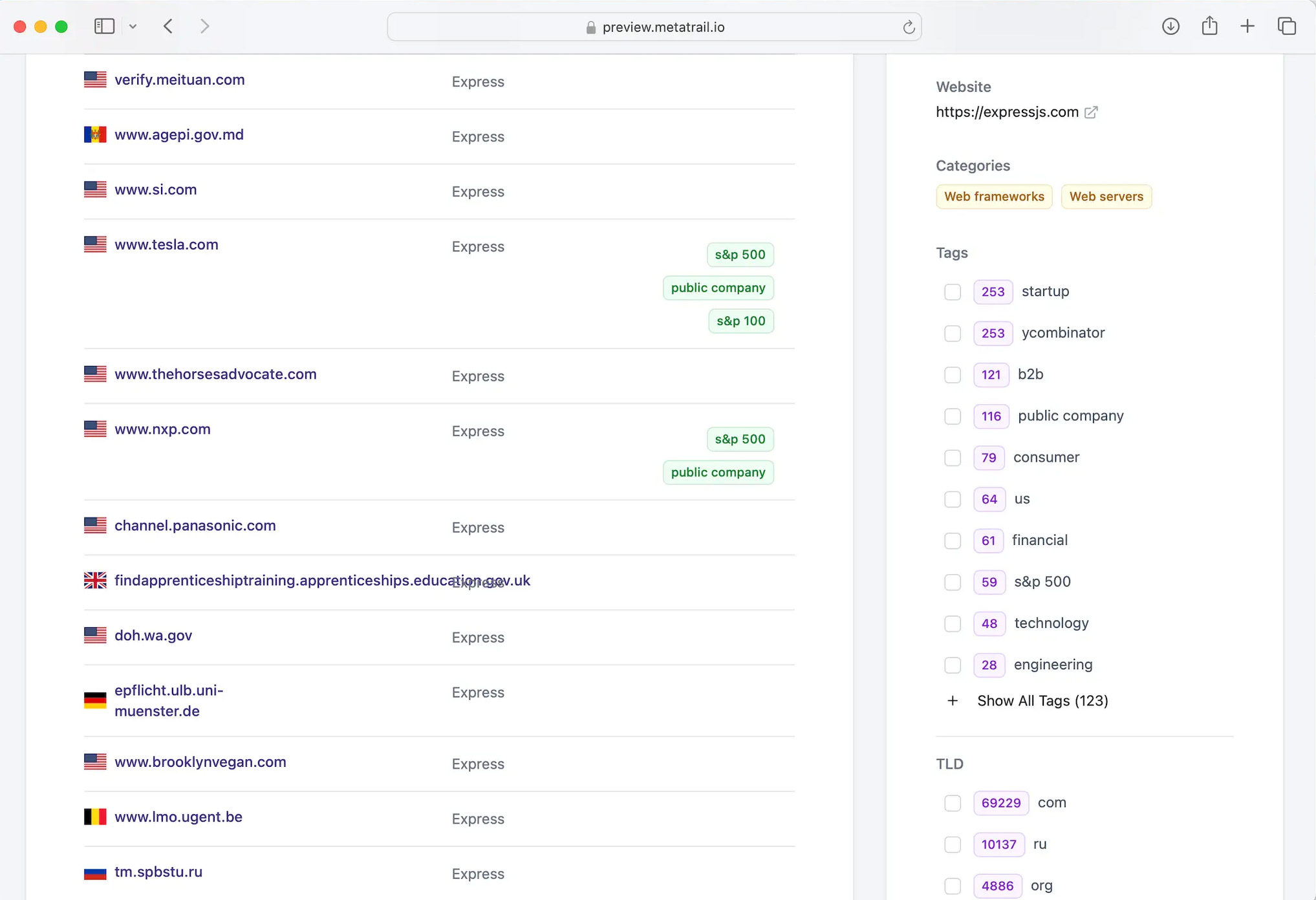 Detailed Filters screenshot